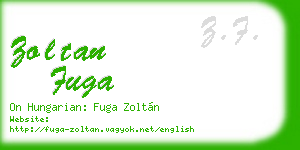 zoltan fuga business card
